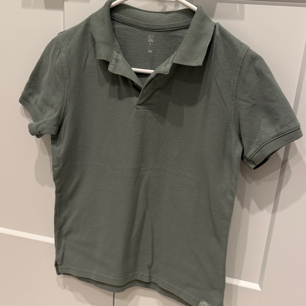 GAP Olive Green Knit Polo Shirt